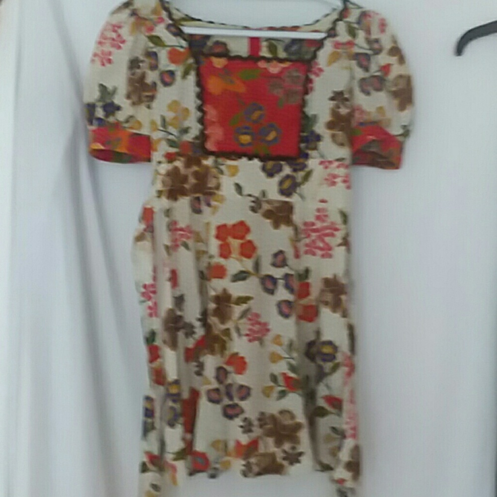 Oops Flowered Multicolor Boho Minidress / Tunic